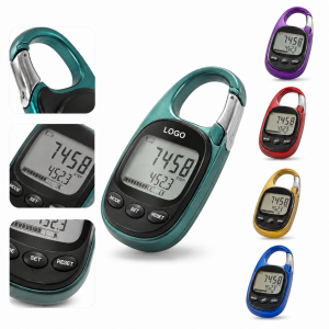 Precision 3D Digital Pedometer with Integrated Carabiner Clip