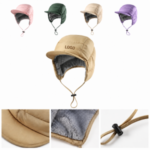 Insulated Quilted Aviator Hat with Adjustable Earflaps