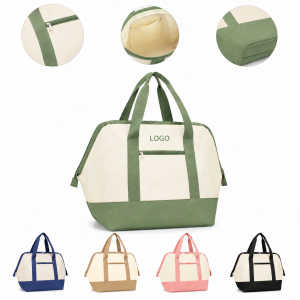 Two-Tone Insulated Collapsible Shopping Tote - Multi-Color Series
