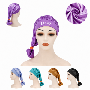 Extended Satin Hair Bonnet with Wide Elastic Headband