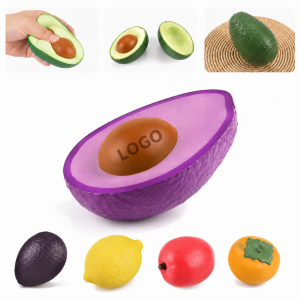 Metallic Finish Fruit Shaped PU Stress Ball